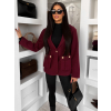 Vínový elegantní vypasovaný kabátek RALORIEN