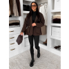 Hnědý elegantní vypasovaný kabátek RALORIEN