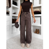 Hnědé široké baggy jeans CALWIX
