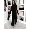 Černý elegantní kalhotový elastický komplet FELUREATY