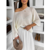 Bílý oversize elegantní svetřík ZYRMINA