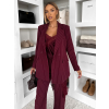 Bordó pruhované elegantní sako LEXUMA