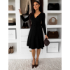 Černé elegantní áčkové šaty TEYVORA s páskem