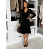 Černé elegantní áčkové šaty TEYVORA s páskem