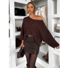 Hnědý oversize elegantní svetřík ZYRMINA