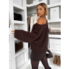 Hnědý oversize elegantní svetřík ZYRMINA