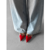 Červené elegantní lodičky na podpatku FYNORY