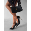 Černé lesklé lodičky na podpatku TREGON