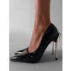 Černé lesklé lodičky na podpatku TREGON