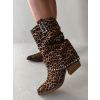 Leopardí kovbojky nízké kozačky ZEPHYR na klínku