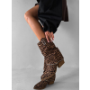 Leopardí kovbojky nízké kozačky ZEPHYR na klínku
