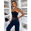 Tmavě modrý džínový korzet HELORIX