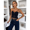 Tmavě modrý džínový korzet HELORIX