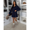 Tmavě modrý teplákový komplet LUNIVON se sukní
