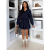 Tmavě modrý teplákový komplet LUNIVON se sukní
