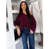 Vínový elegantní svetr ZYRMINA