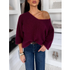 Vínový elegantní svetr ZYRMINA