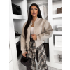 Béžová krátká stylová mikinová bundička NOMURIA