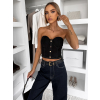 Černý džínový korzet HELORIX
