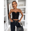 Černý džínový korzet HELORIX