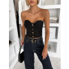 Černý džínový korzet HELORIX