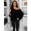 Černý oversized elegantní svetr ZYRMINA