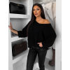 Černý oversized elegantní svetr ZYRMINA