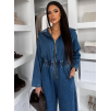 Modrý džínový dlouhý overal  ARGENT s dlouhým rukávem