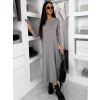 Šedé maxi dlouhé šaty RAVONI