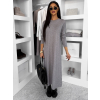 Šedé maxi dlouhé šaty RAVONI