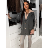 Šedé stylové sako LUMIREX s podšitou mikinou