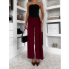 Bordó volné elegantní kalhoty IRAVELL