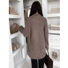Hnědý svetrový stylový cardigan RATALA