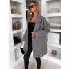 Šedý elegantní kabát DELANIR s knoflíky