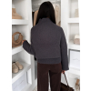 Tmavě šedý krátký svetr LUREVIA