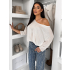 Krémový oversize top CRYMORA s 3/4 rukávem