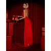 Červené společenské dlouhé šaty NORELIE s výstřihem