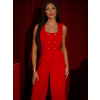 Červený elegantní společenský overal TORAVIE