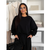 Černá bavlněná stylová mikina LOFARI