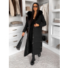 Černý dlouhý zimní bunda kabát LUMIYA