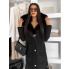 Černý dlouhý zimní bunda kabát LUMIYA