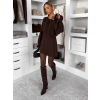 Tmavě hnědé krátké šaty AVROI s kraťásky