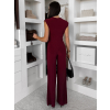 Bordó elegantní dlouhý společenský overal DULEMAR