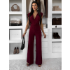 Bordó elegantní dlouhý společenský overal DULEMAR