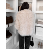 Krémový kožešinový faux fur krátký kabátek FURLA