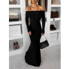 Černé dlouhé společenské přiléhavé šaty SYTRENO