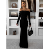 Černé dlouhé společenské přiléhavé šaty SYTRENO