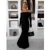 Černé dlouhé společenské přiléhavé šaty SYTRENO