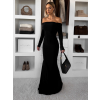 Černé dlouhé společenské přiléhavé šaty SYTRENO