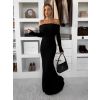 Černé dlouhé společenské přiléhavé šaty SYTRENO